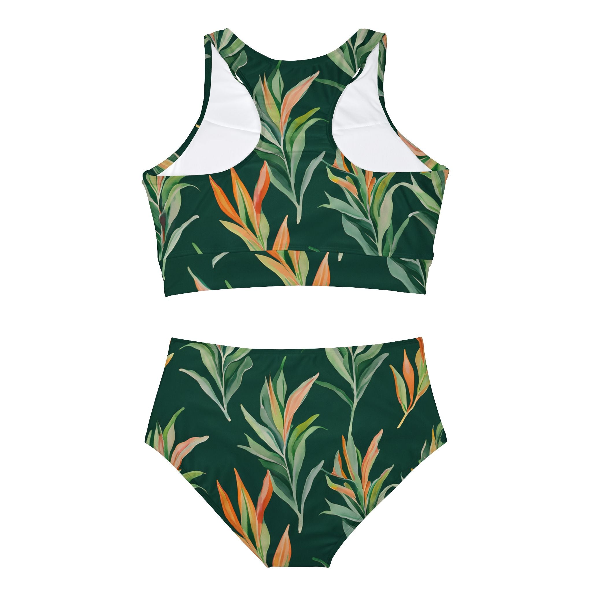Green Nature Sporty Bikini Set (AOP)