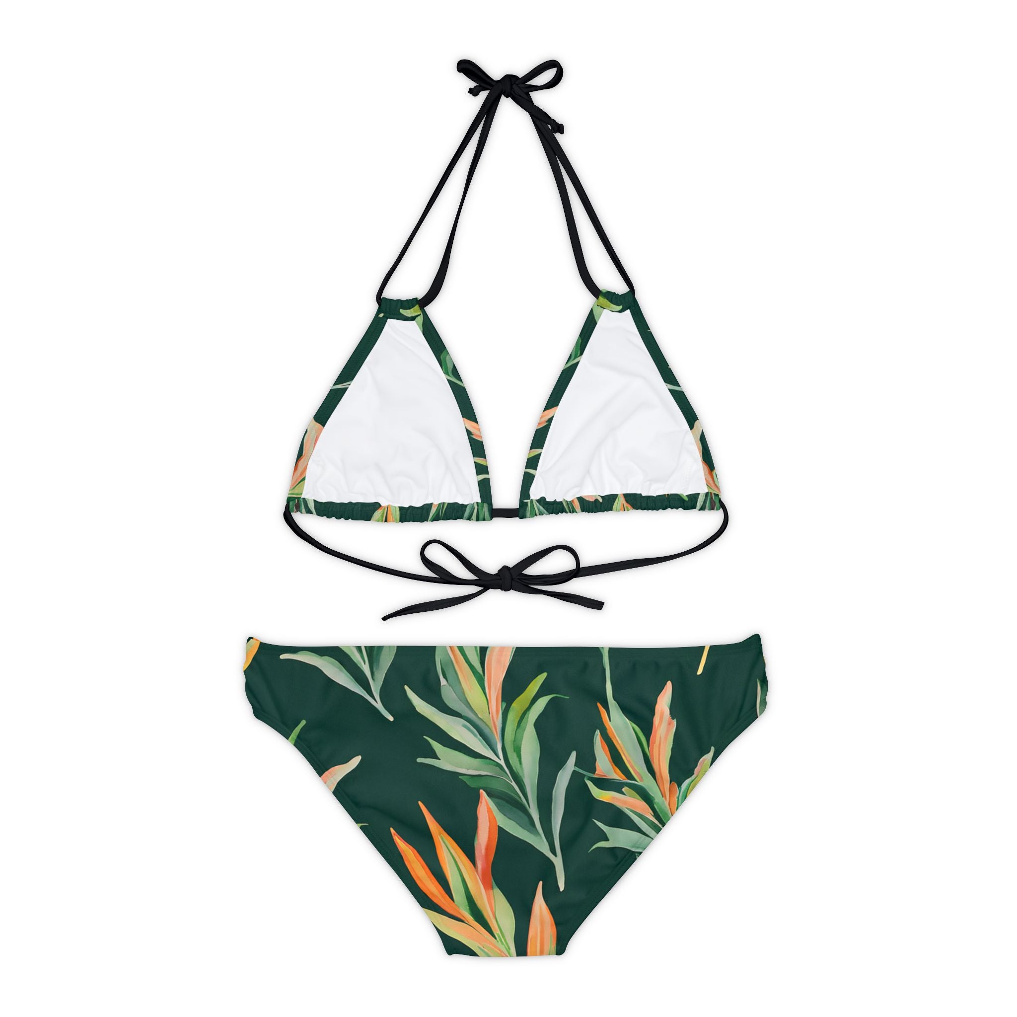 Green Nature - Strappy Bikini Set (AOP)