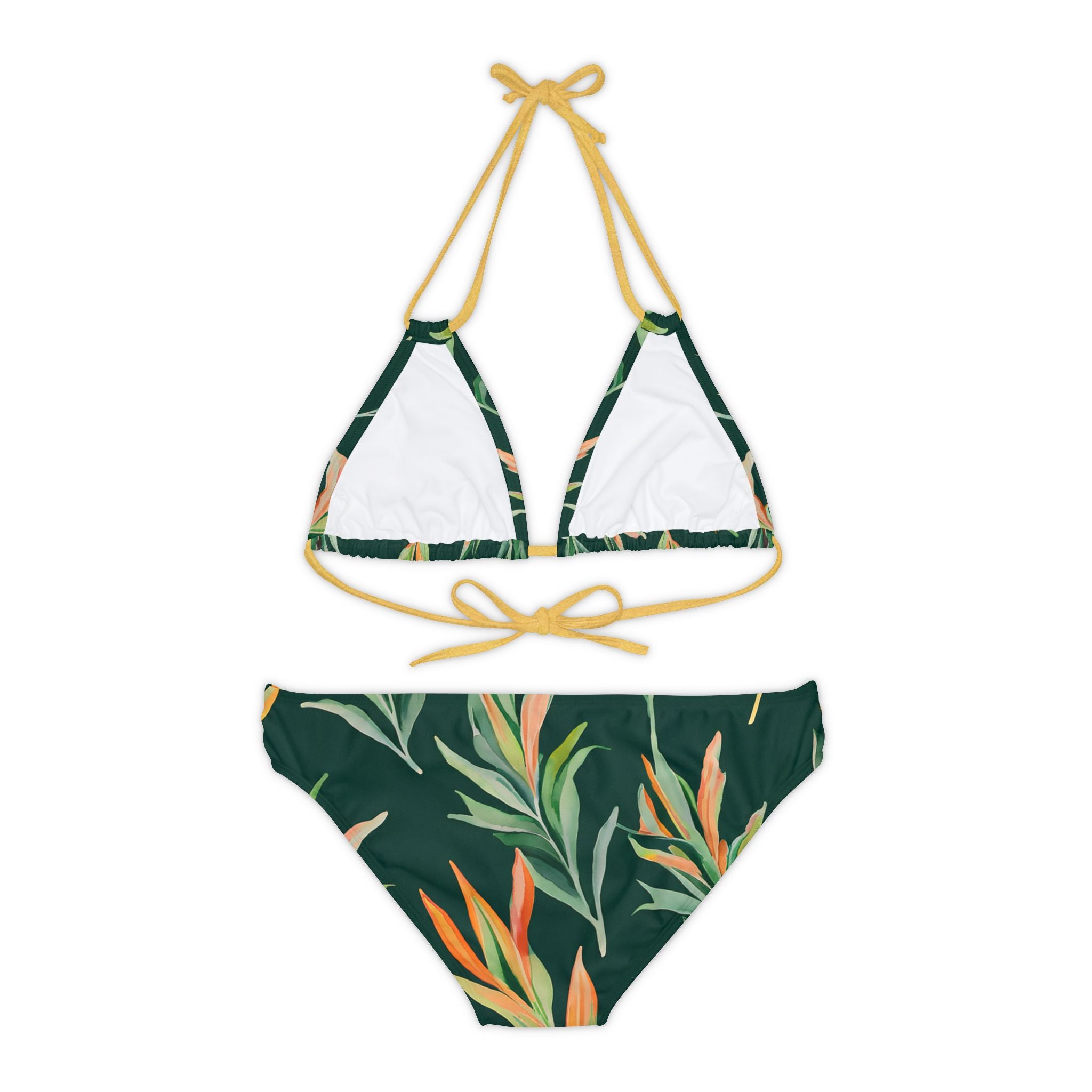 Green Nature - Strappy Bikini Set (AOP)