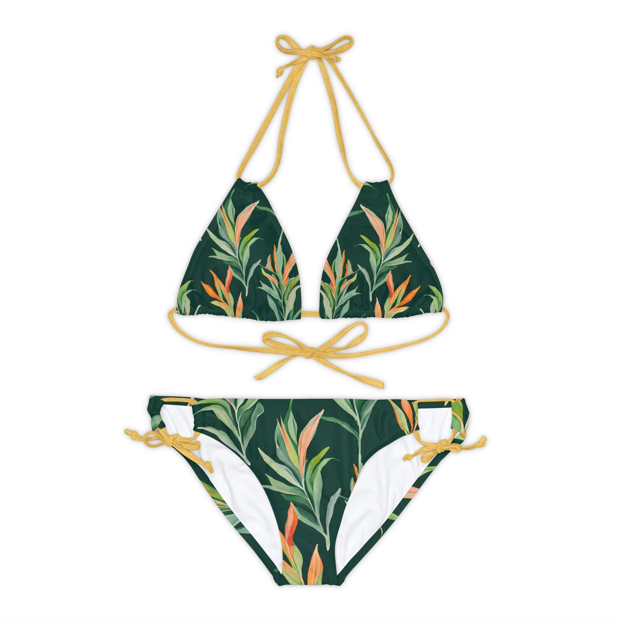 Green Nature - Strappy Bikini Set (AOP)