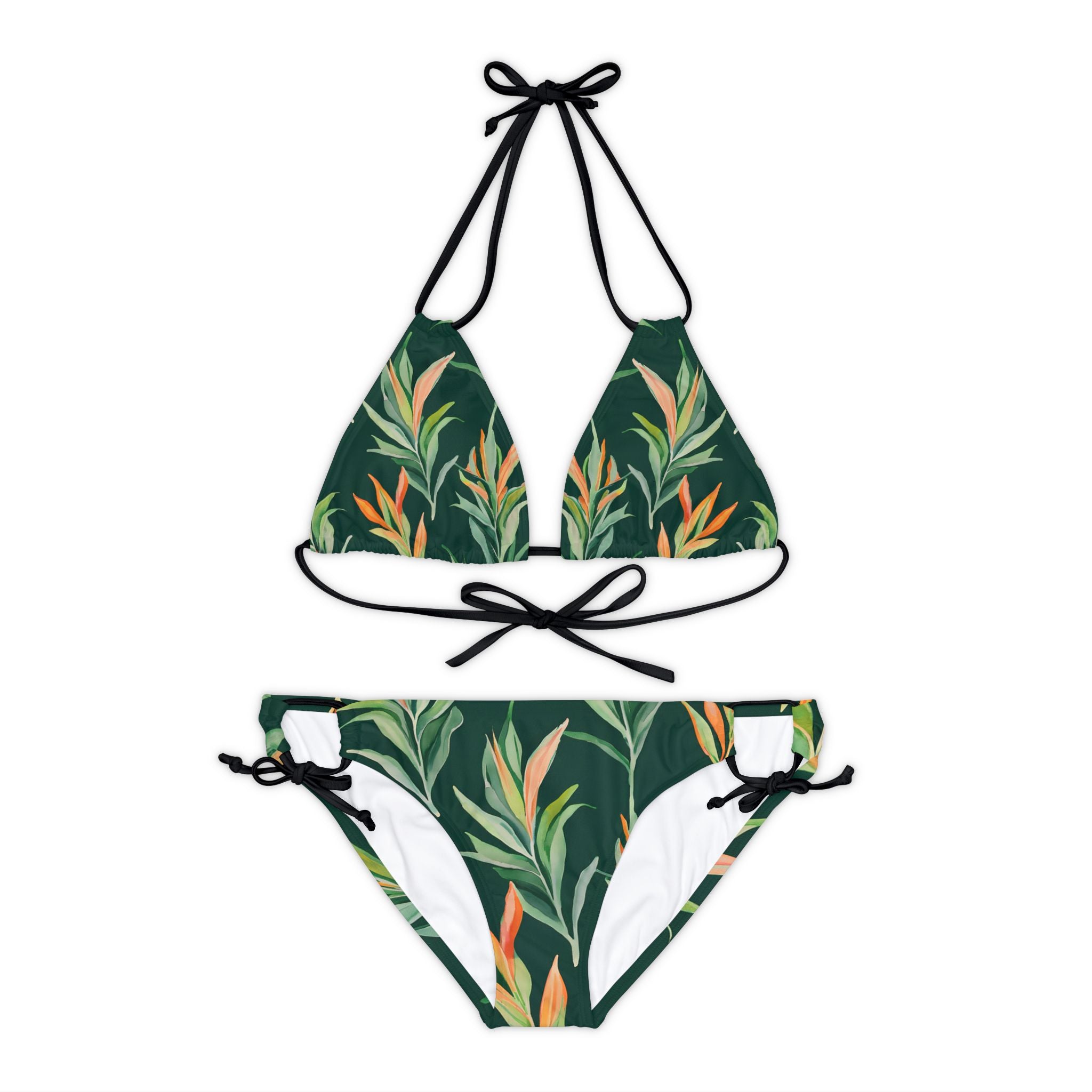 Green Nature - Strappy Bikini Set (AOP)