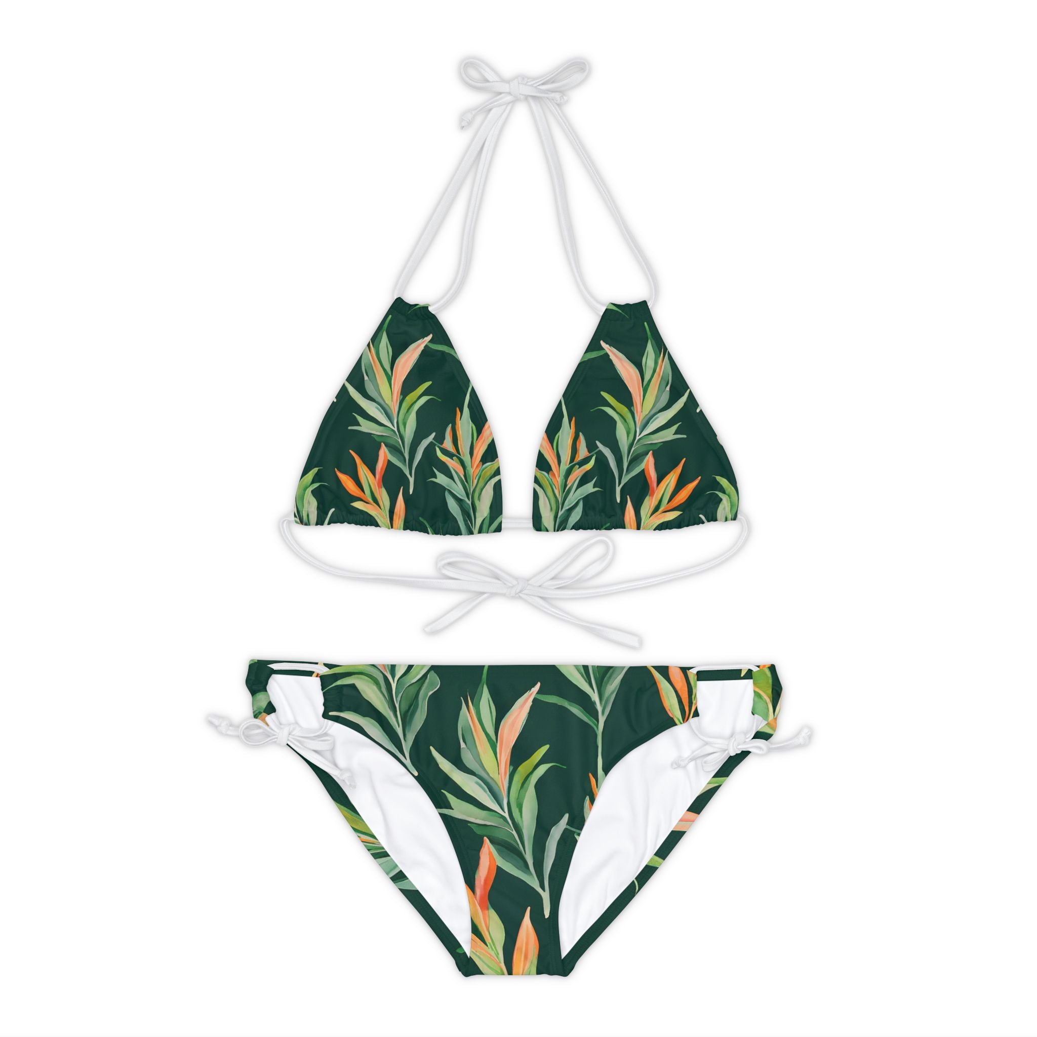 Green Nature - Strappy Bikini Set (AOP)