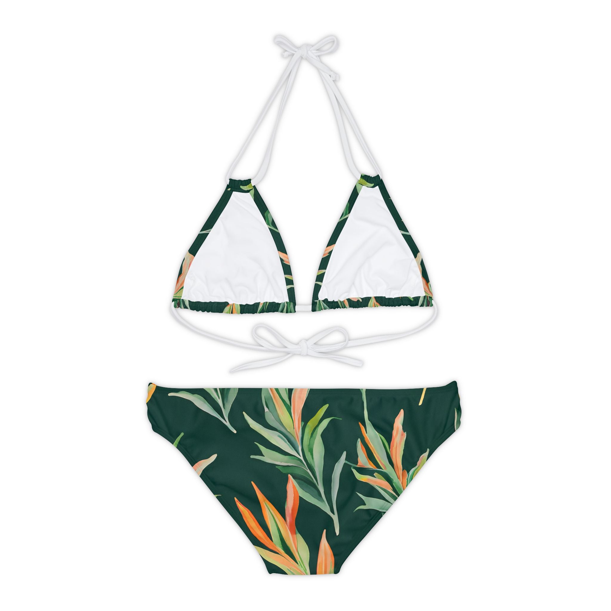 Green Nature - Strappy Bikini Set (AOP)