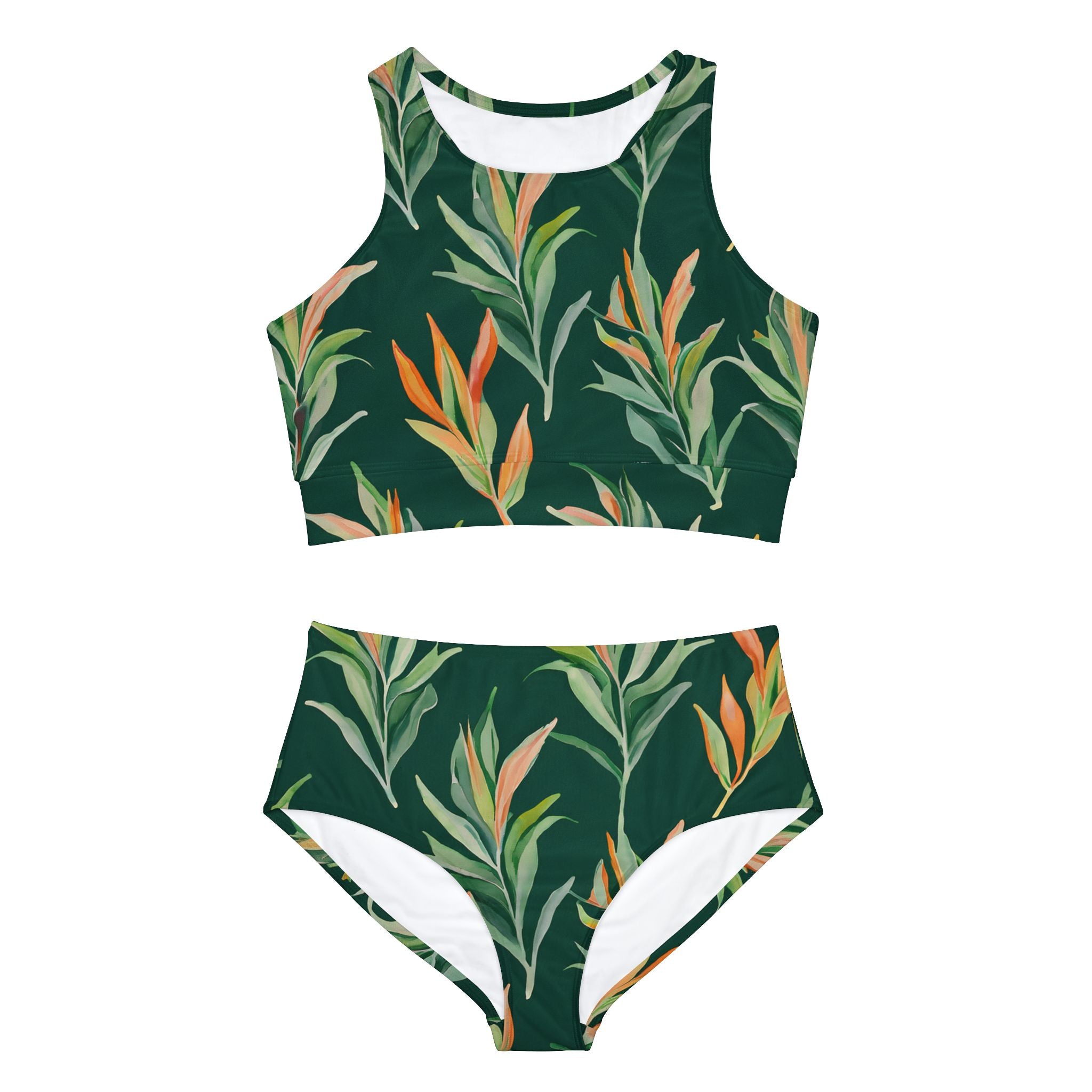 Green Nature Sporty Bikini Set (AOP)