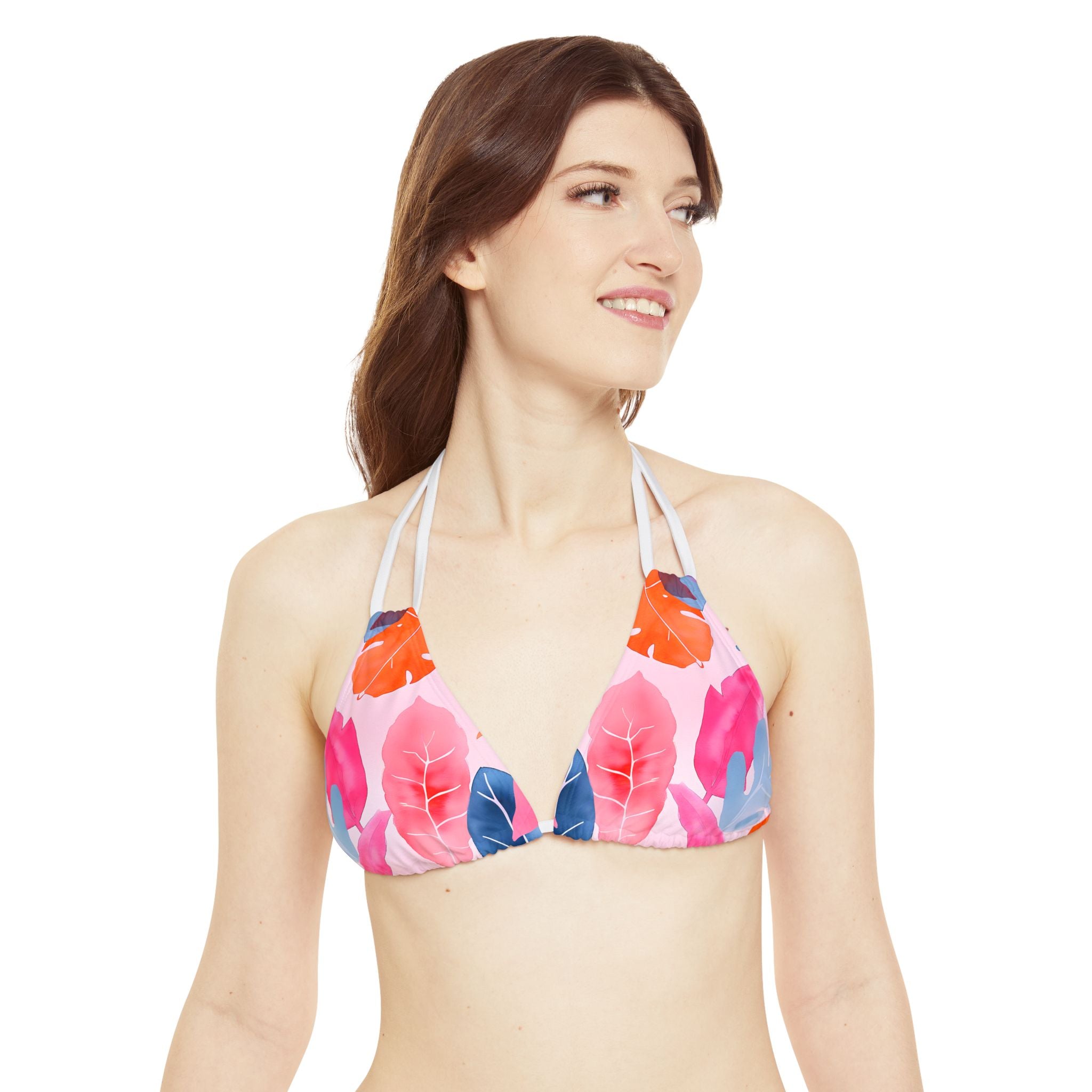 Colorful Leaves - Strappy Bikini Set (AOP)