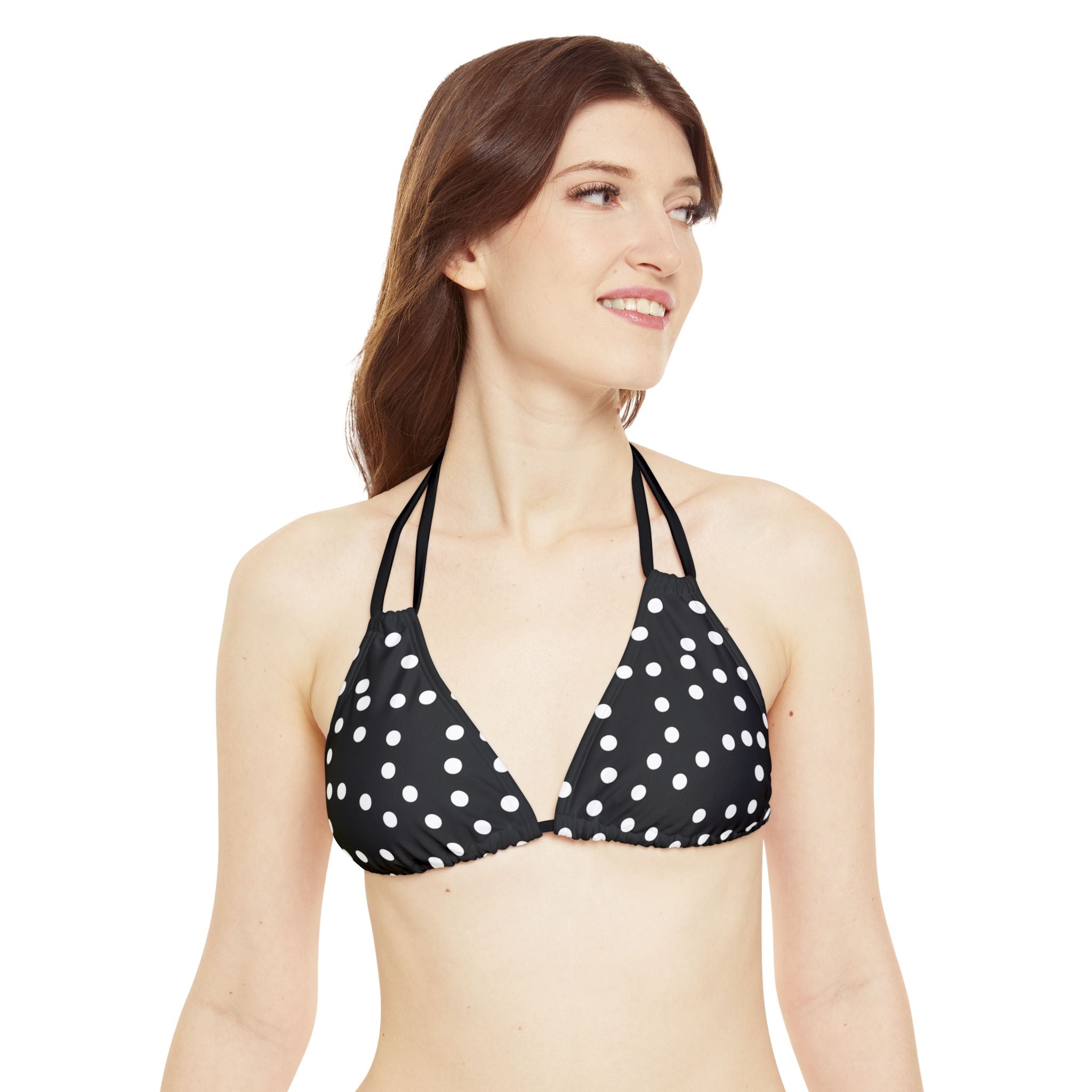 B&W Polka Dot - Strappy Bikini Set (AOP)