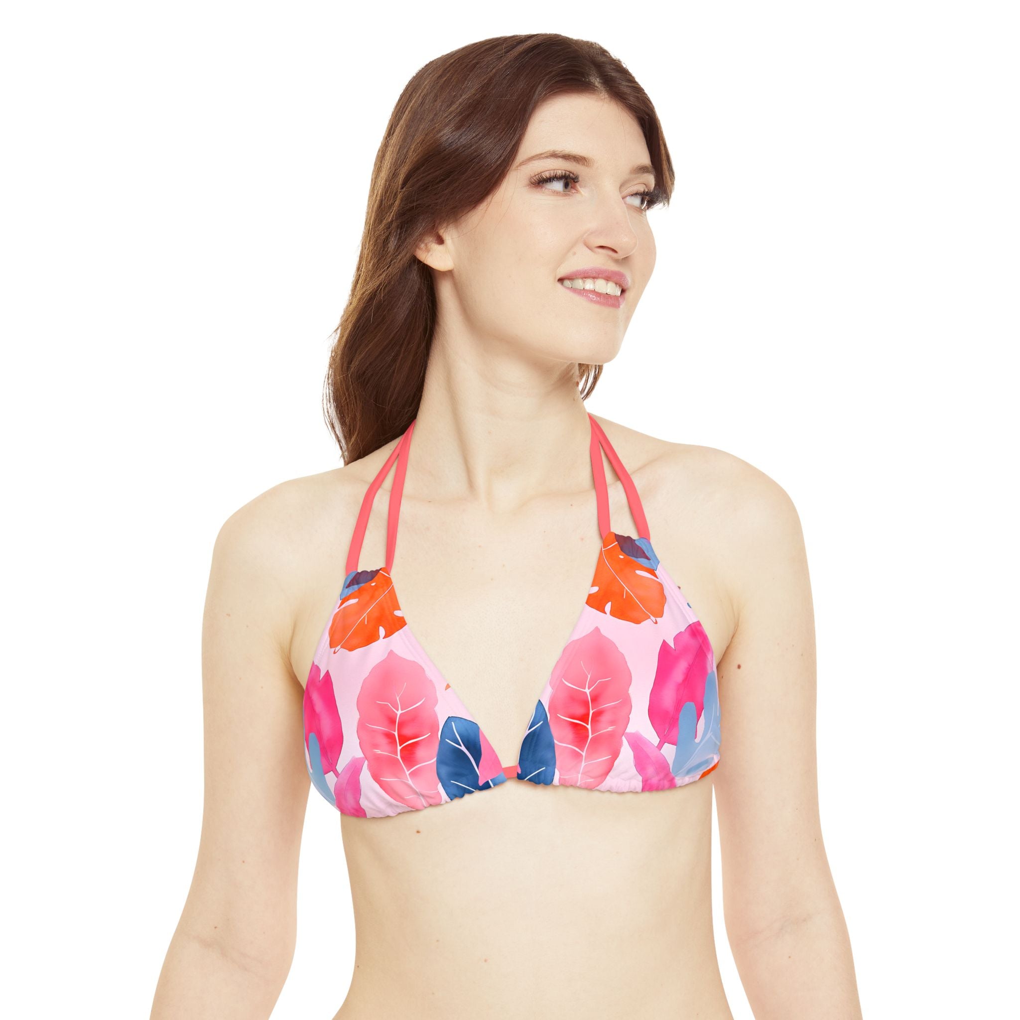 Colorful Leaves - Strappy Bikini Set (AOP)