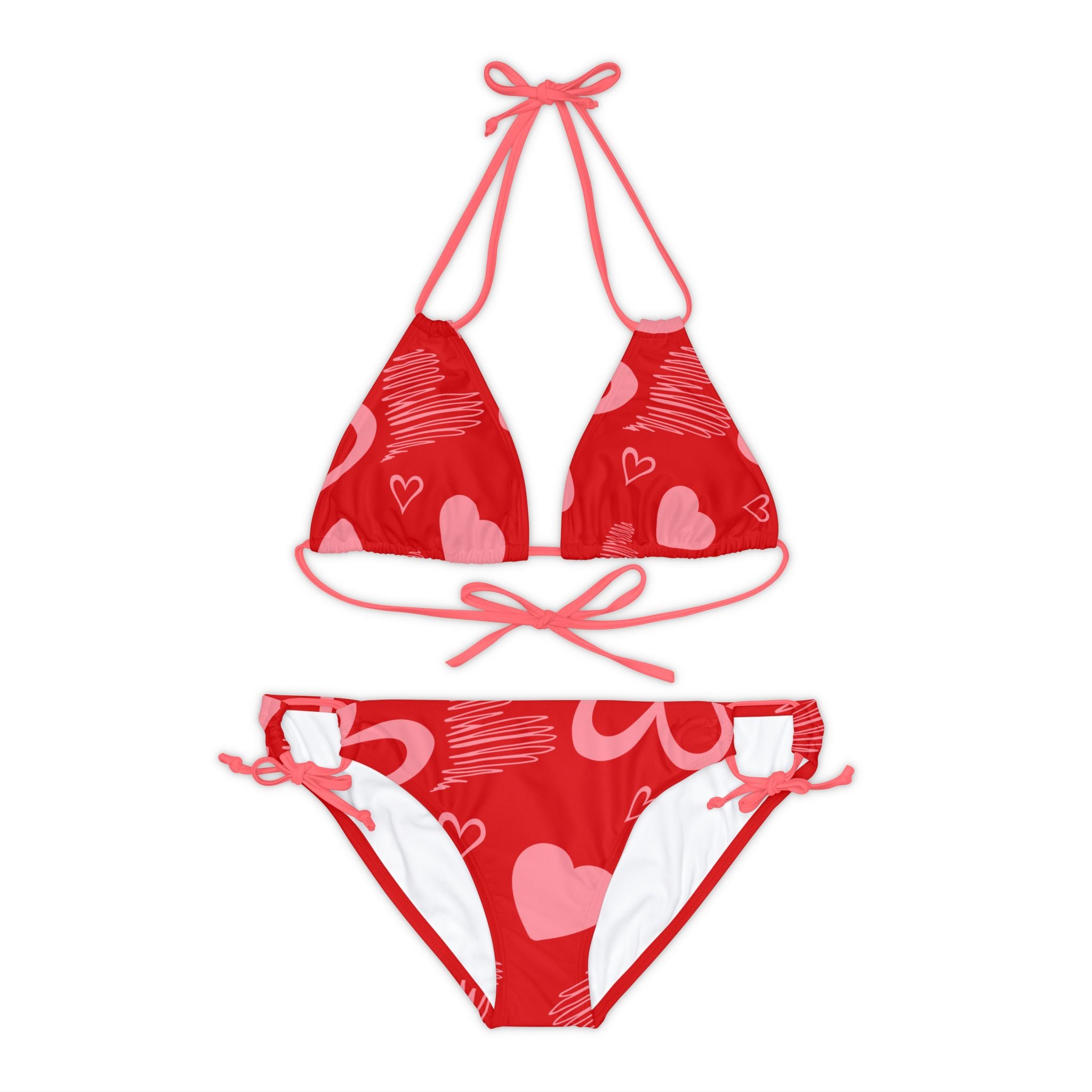 Red Fantasy - Strappy Bikini Set (AOP)