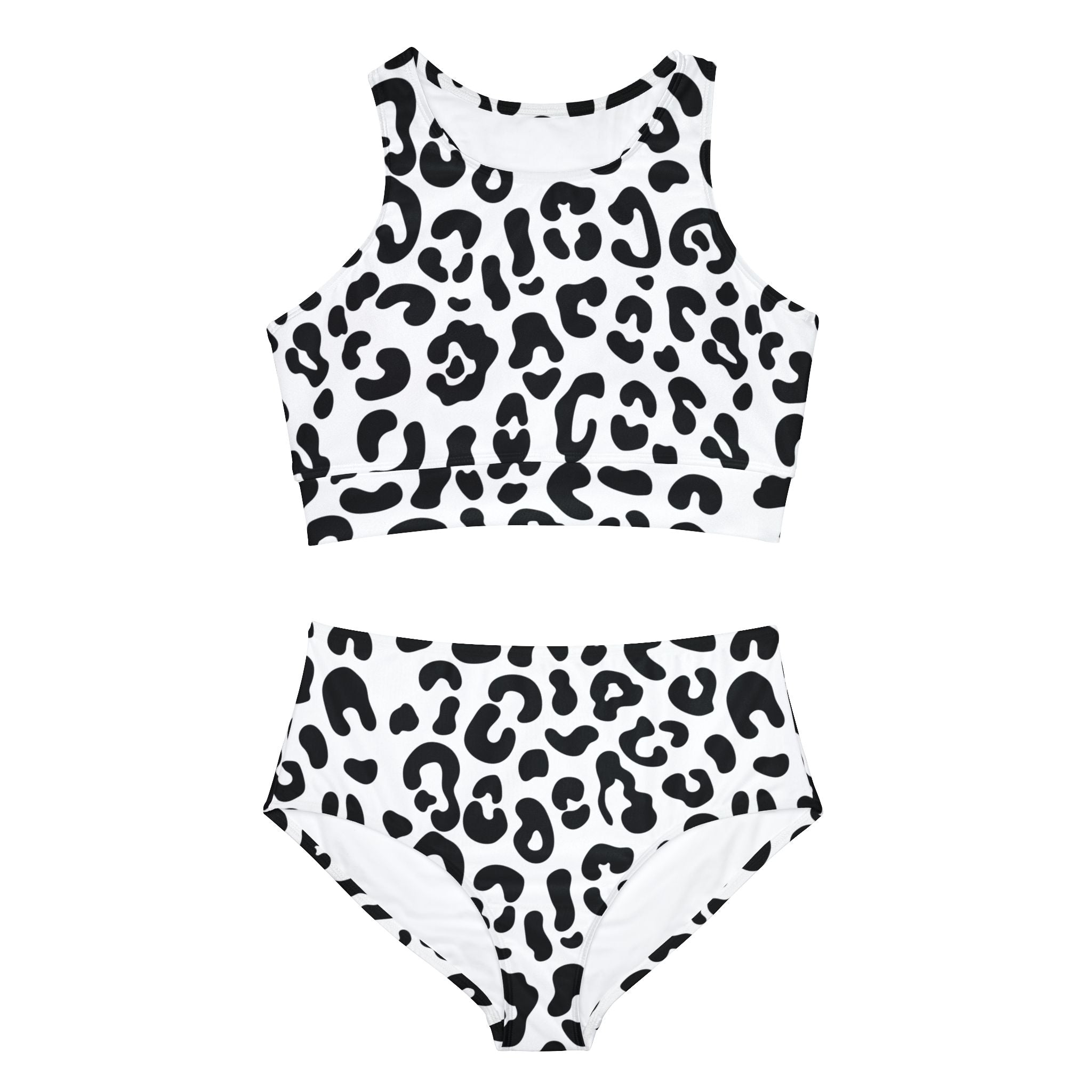 Snow Leopard Sporty Bikini Set (AOP)